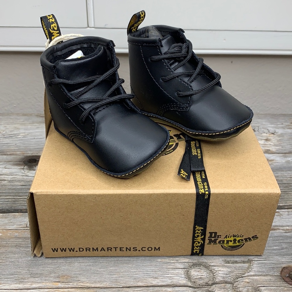 Dr. Martens Auburn Black Baby Boots